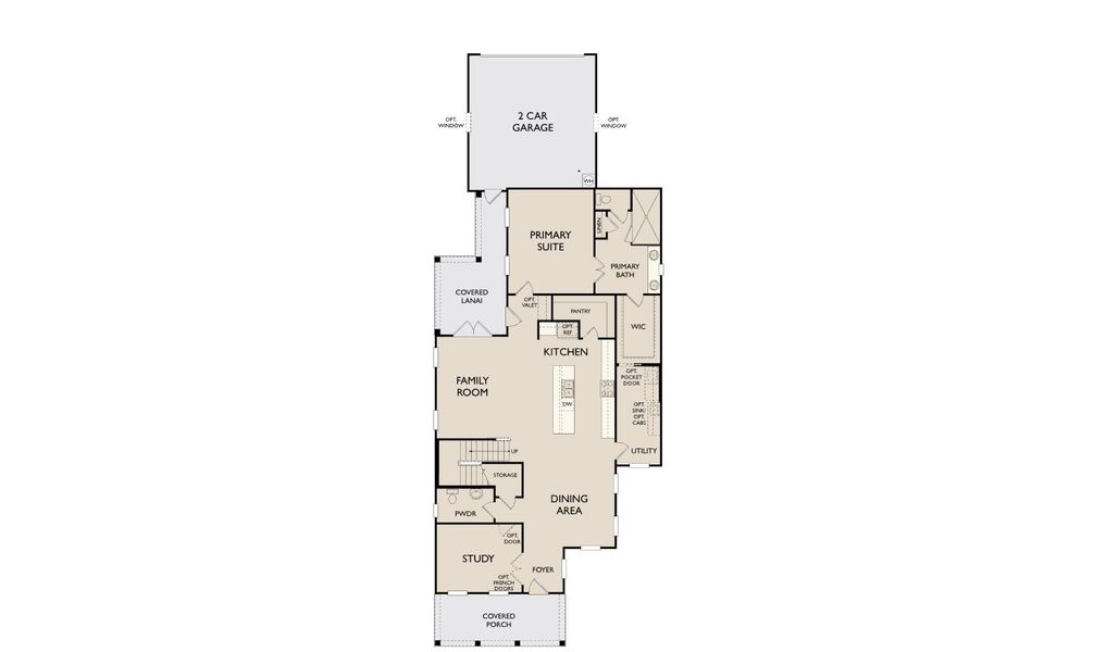 2D floor plan layout for the Emory by Ashton Woods in Weslyn Park, St. Cloud, FL (Image 3).