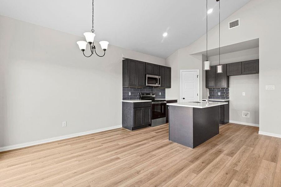 Furnished interior view inside a new home in Trails of Fossil Creek, Fort Worth (Image 11).