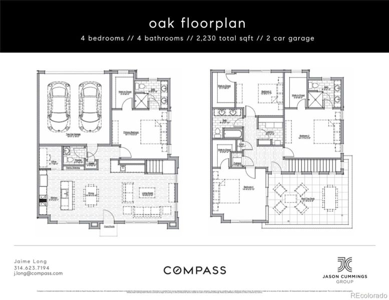 2D floor plan layout of this home in A Line Townhomes, Denver, CO (Image 3).
