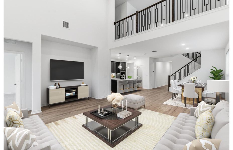 Furnished interior view inside a new home in Horizon Ridge, San Antonio (Image 7). Furnished interior view inside a new home in Horizon Ridge, San Antonio (Image 7).