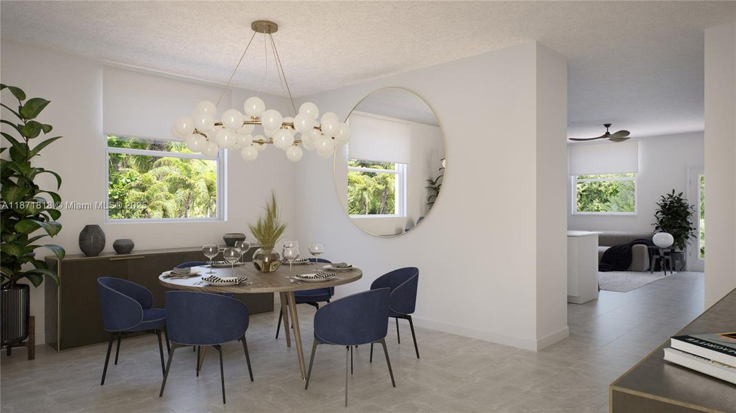 Furnished interior view inside a new home in Salerno, Miami (Image 3).