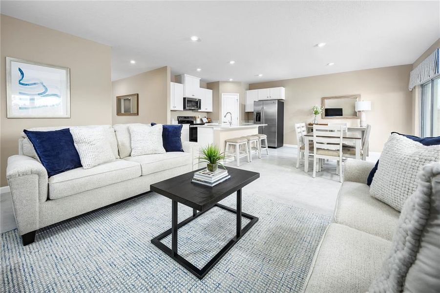 Furnished interior view inside a new home in Vista Trace, Belleview (Image 3).
