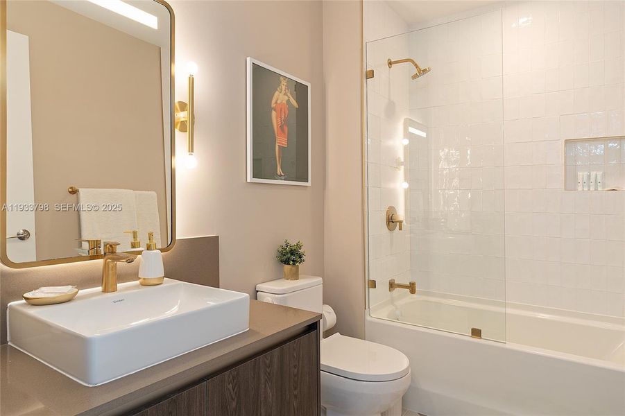 Furnished interior view inside a new home in , Miami (Image 34).