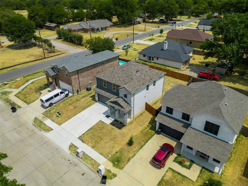 Aerial view of residential area Aerial view of residential area