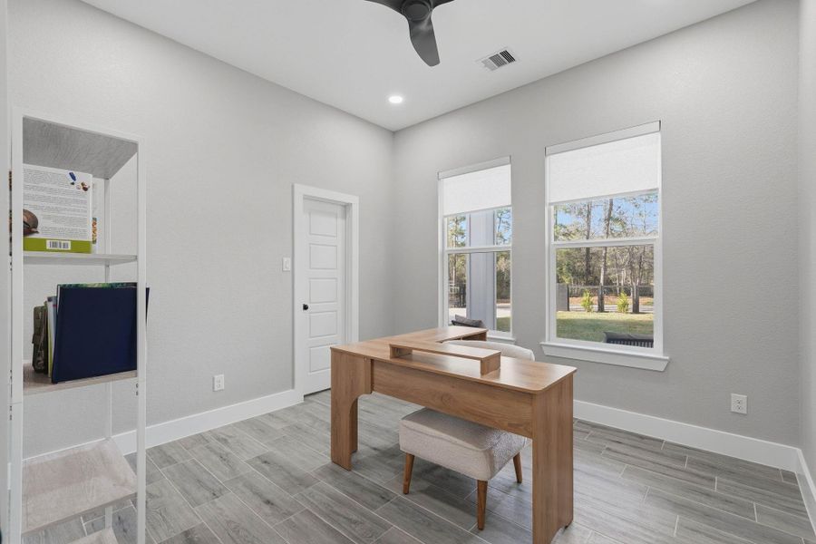 Bedroom #4 currently being used as an office. Custom closet just like the rest! Bedroom #4 currently being used as an office. Custom closet just like the rest!