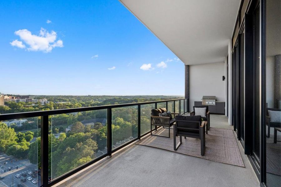 Exterior details and patio area of a home in The Dillon Buckhead, Atlanta (Image 32).