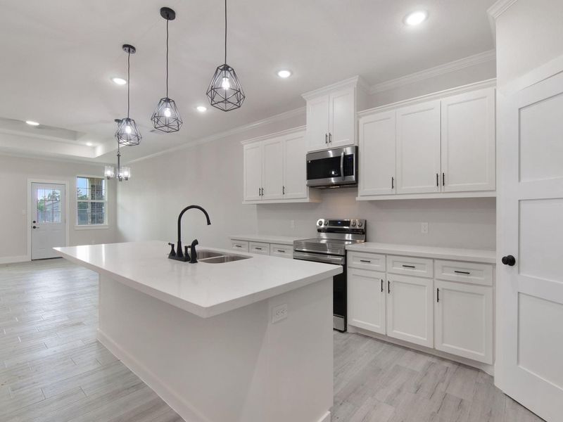 Furnished interior view inside a new home in , Cleveland (Image 11).