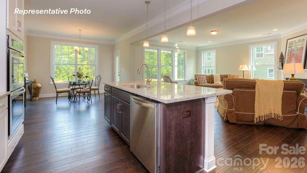 Furnished interior view inside a new home in Sanctuary at Southgate, Indian Trail (Image 4).