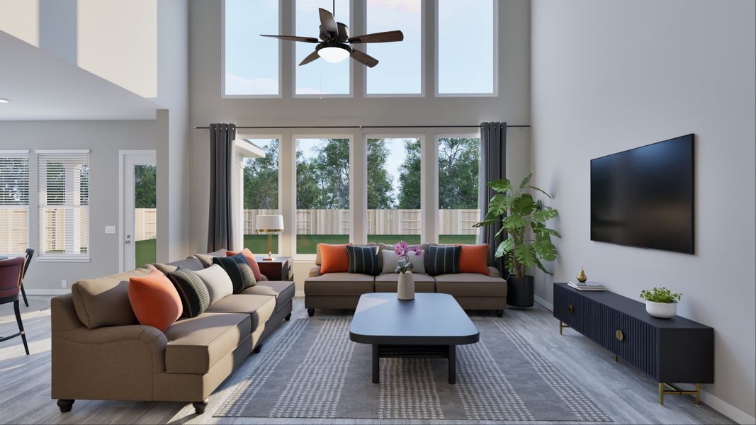 Representative furnished interior of a home built from the Pinehurst by Tricoast Homes in Sunterra 50s, Katy (Image 7). Representative furnished interior of a home built from the Pinehurst by Tricoast Homes in Sunterra 50s, Katy (Image 7).