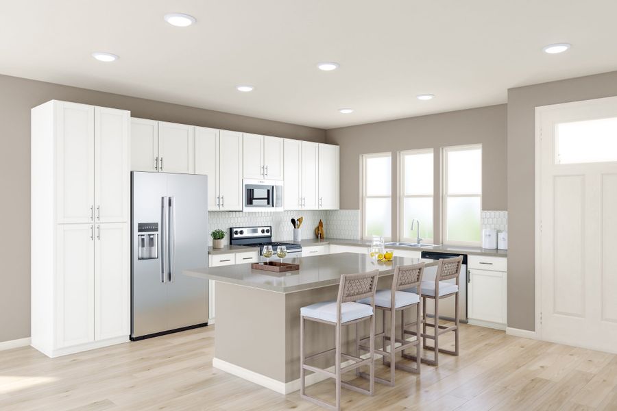 Representative furnished interior of a home built from the 3201 by Tri Pointe Homes in The Aurora Highlands, Aurora (Image 8).