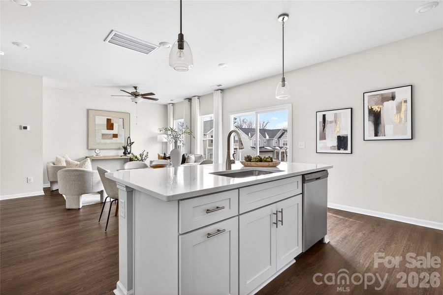 Furnished interior view inside a new home in , Charlotte (Image 9). Furnished interior view inside a new home in , Charlotte (Image 9).