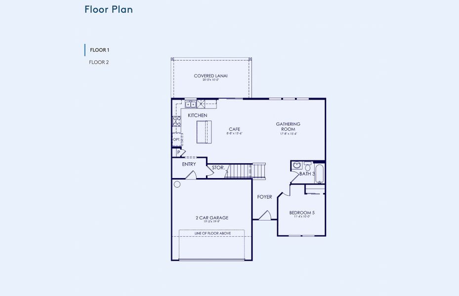 2D floor plan layout of this home in Hyland Trail, Green Cove Springs, FL (Image 3).
