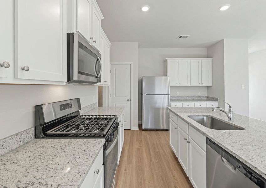 Exceptional counterspace in the chef-ready kitchen Exceptional counterspace in the chef-ready kitchen