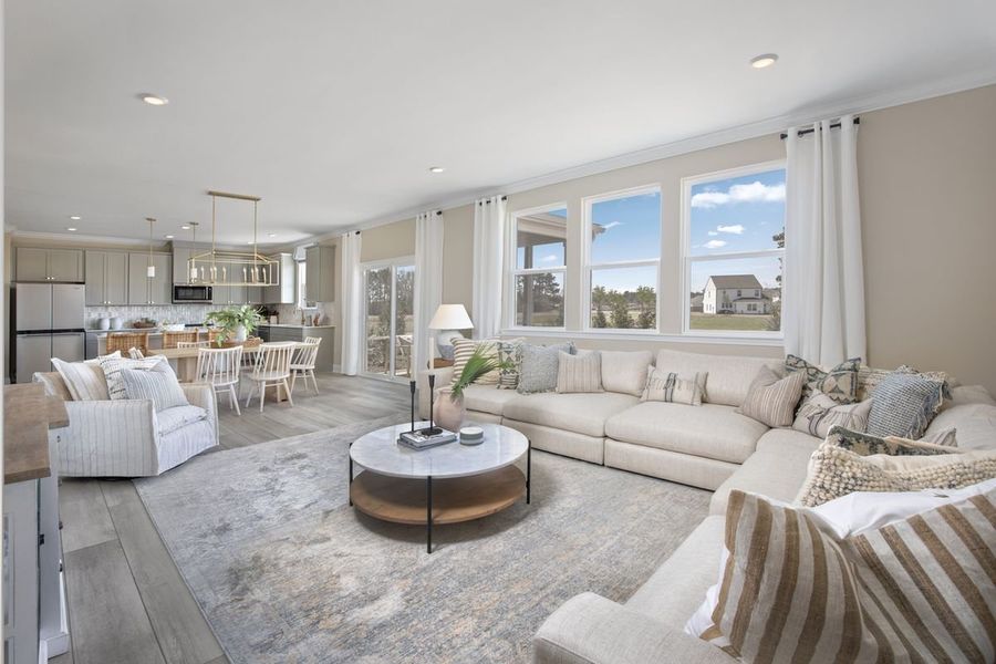Representative furnished interior of a home built from the Plan 2539 by KB Home in Elyse Meadows, Lillington (Image 6).