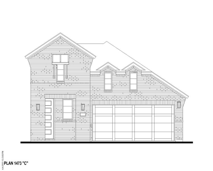 Plan 1473 Elevation C Plan 1473 Elevation C