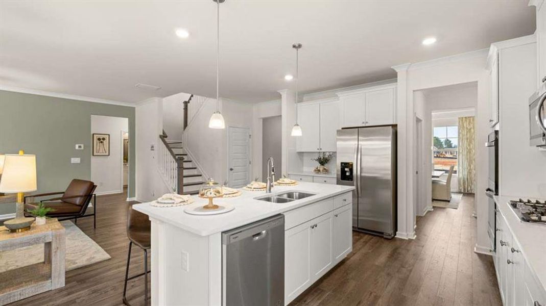 Furnished interior view inside a new home in Heritage Pointe, Senoia (Image 51).