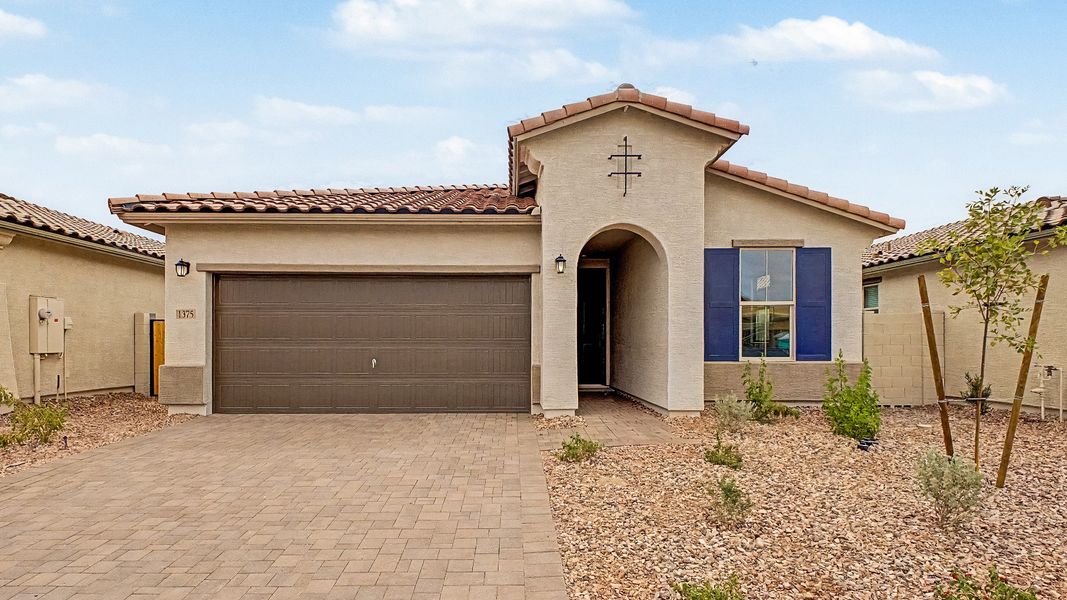 Larkspur Home Plan - Exterior Elevation A Spanish Colonial Larkspur Home Plan - Exterior Elevation A Spanish Colonial