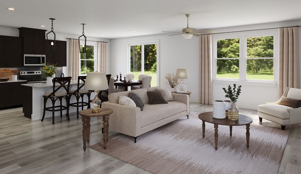 Representative furnished interior of a home built from the Macon by Mattamy Homes in Cardinal Landing, Coats (Image 3).