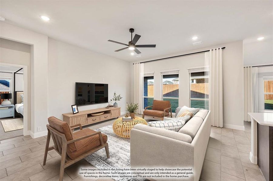 Furnished interior view inside a new home in Star Ranch Classic 50, Godley (Image 13). Furnished interior view inside a new home in Star Ranch Classic 50, Godley (Image 13).