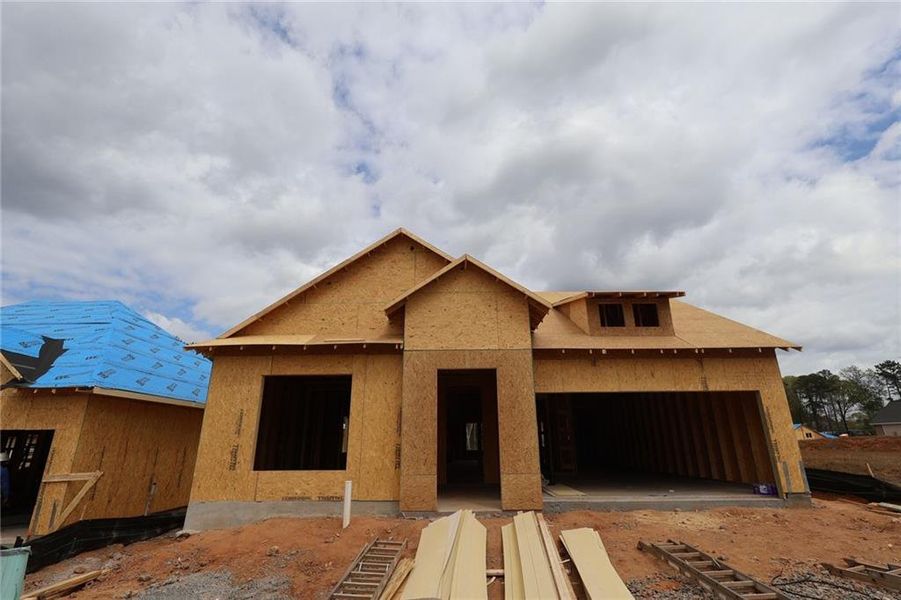 In-progress construction of a new home in Maple Grove at Towne Lake, Woodstock, GA (Image 4).