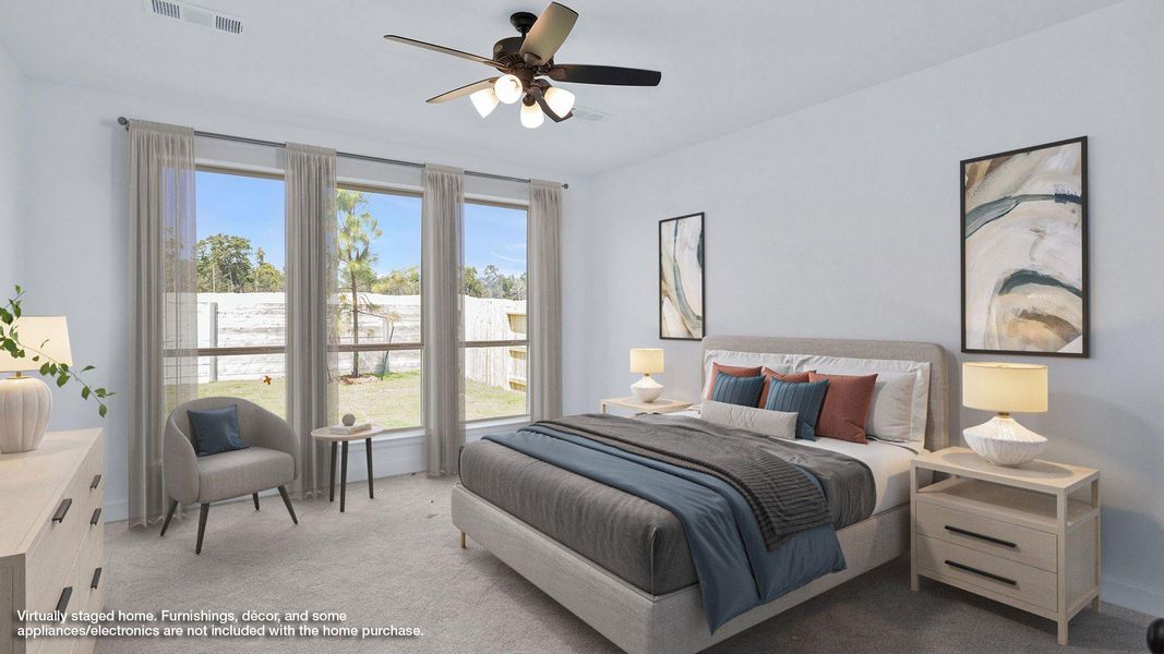 Furnished interior view inside a new home in Artavia 50', Conroe (Image 7).