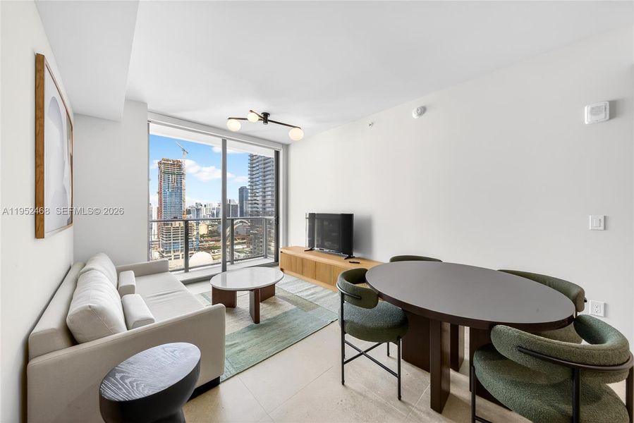 Furnished interior view inside a new home in , Miami (Image 8).
