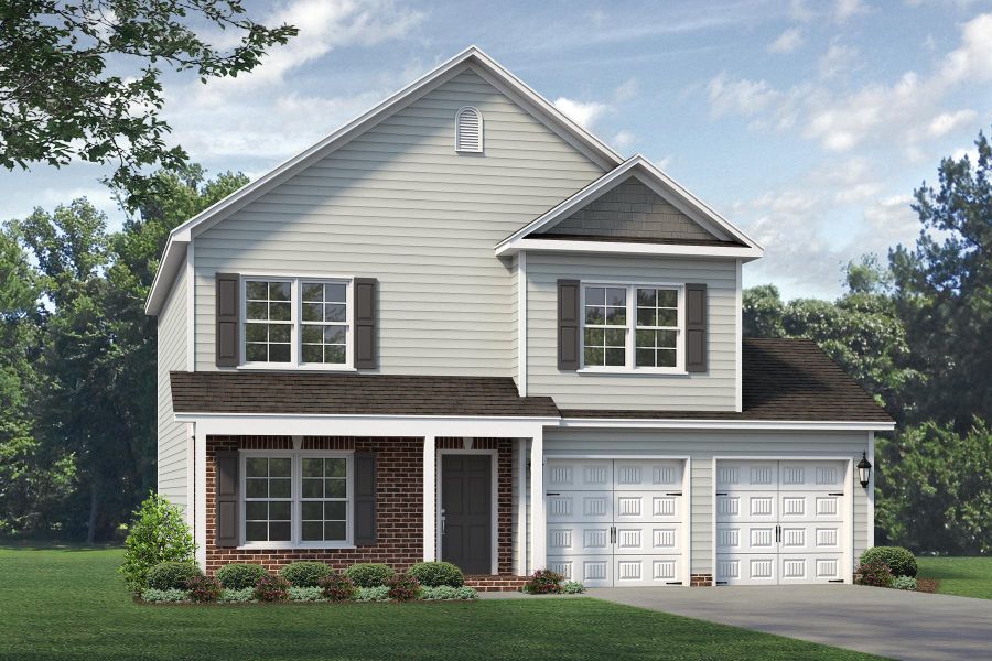 Representative exterior photo of a completed home built from the Vermont by Keystone Homes NC in Brassfield Meadows, Burlington, NC (Image 34). Representative exterior photo of a completed home built from the Vermont by Keystone Homes NC in Brassfield Meadows, Burlington, NC (Image 34).