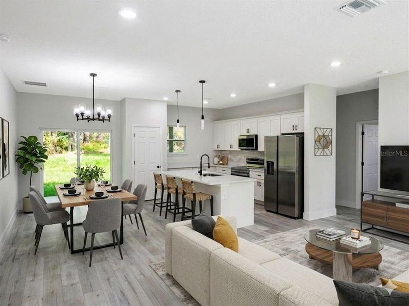 Furnished interior view inside a new home in , Citrus Springs (Image 4).