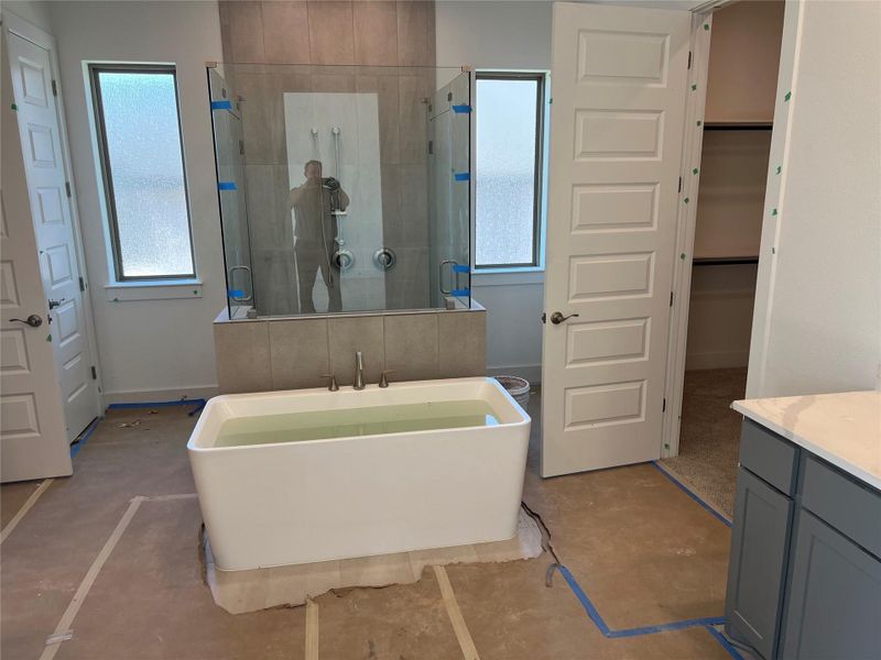 In-progress construction of a new home in Riverstone, Georgetown, TX (Image 32). In-progress construction of a new home in Riverstone, Georgetown, TX (Image 32).