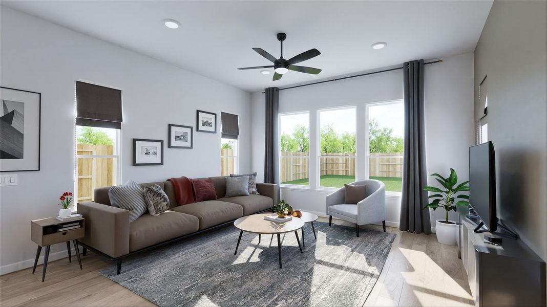 Furnished interior view inside a new home in The Villas Collection at Novel, Austin (Image 6).