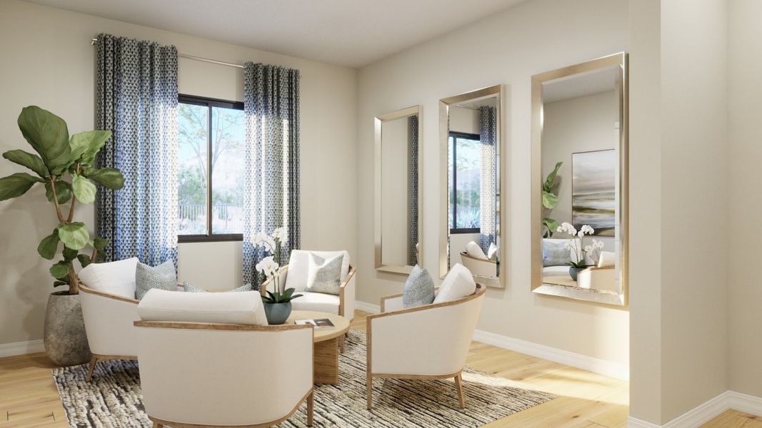 Furnished interior view inside a new home in Estates at Kings Ranch, Gold Canyon (Image 8). Furnished interior view inside a new home in Estates at Kings Ranch, Gold Canyon (Image 8).