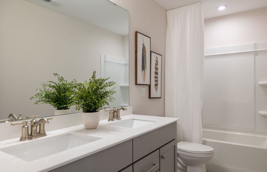 Representative furnished interior of a home built from the Badin by Pulte Homes in Parkside Crossing, Charlotte (Image 245).
