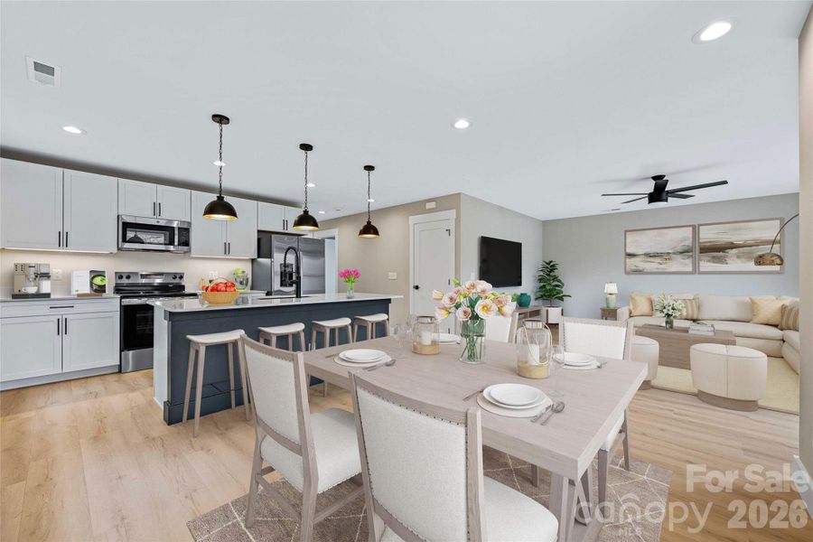 Furnished interior view inside a new home in , Canton (Image 6).