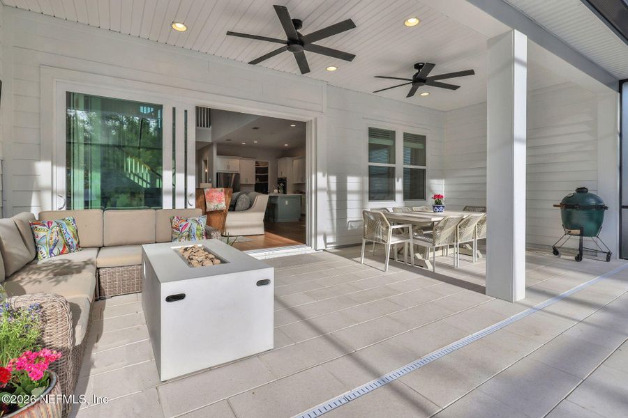 Exterior details and patio area of a home in Settler's Landing at Nocatee, Ponte Vedra (Image 4).