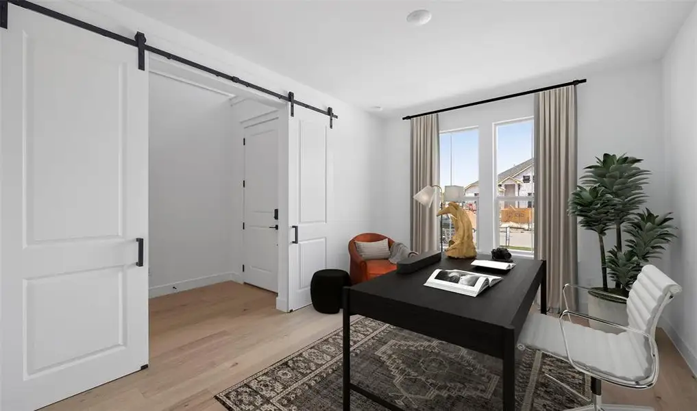 Furnished interior view inside a new home in Kreymer at the Park, Wylie (Image 15).