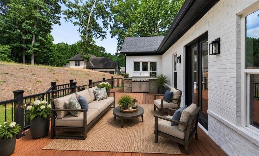 Exterior details and patio area of a home in , Hoschton (Image 28).