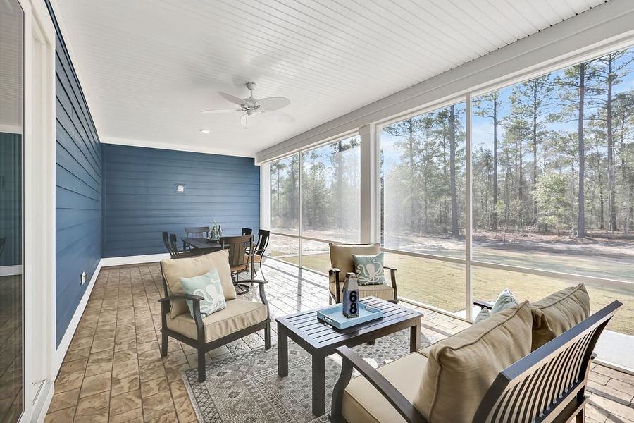 Exterior details and patio area of a home in Compass Pointe, Leland (Image 29). Exterior details and patio area of a home in Compass Pointe, Leland (Image 29).