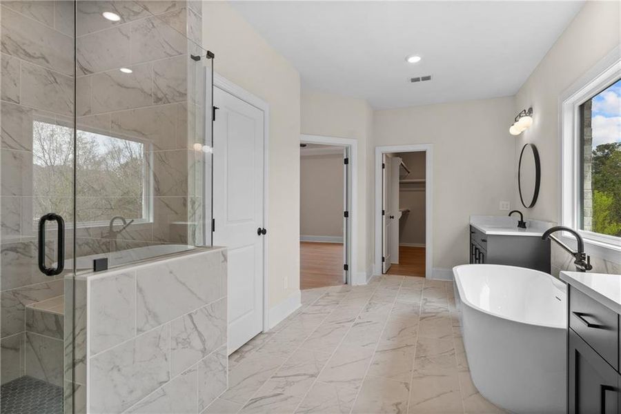 Furnished interior view inside a new home in Bellwyn, Johns Creek (Image 7).