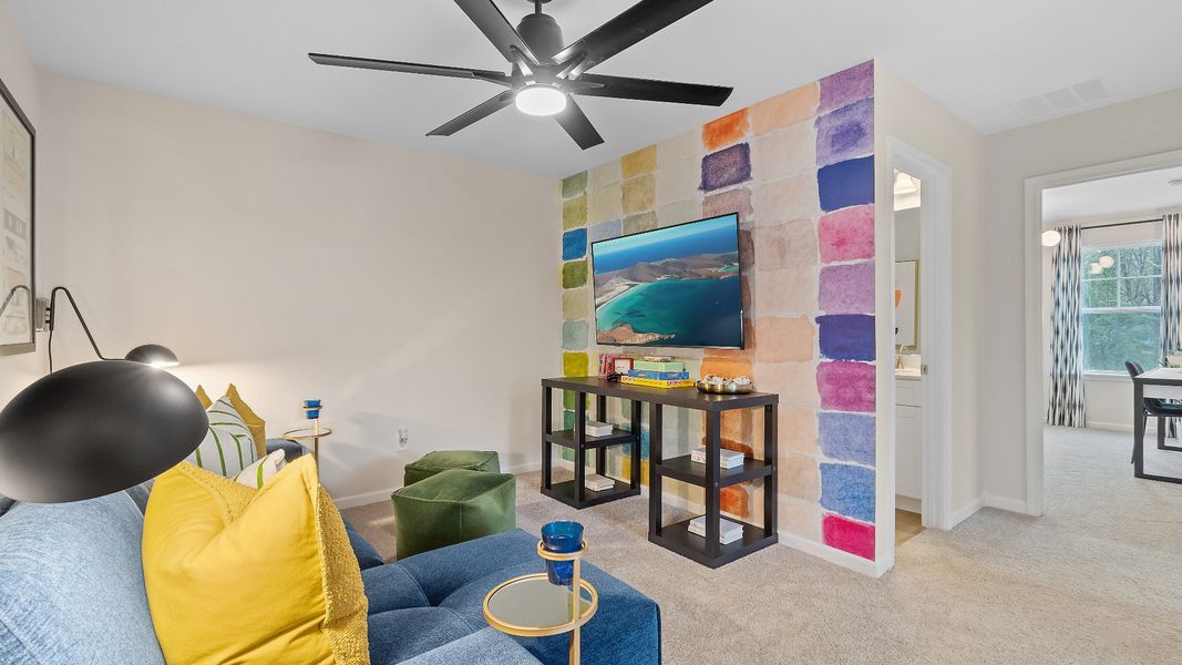 Furnished interior view inside a new home in Auburn Ridge, Riverdale (Image 15). Furnished interior view inside a new home in Auburn Ridge, Riverdale (Image 15).