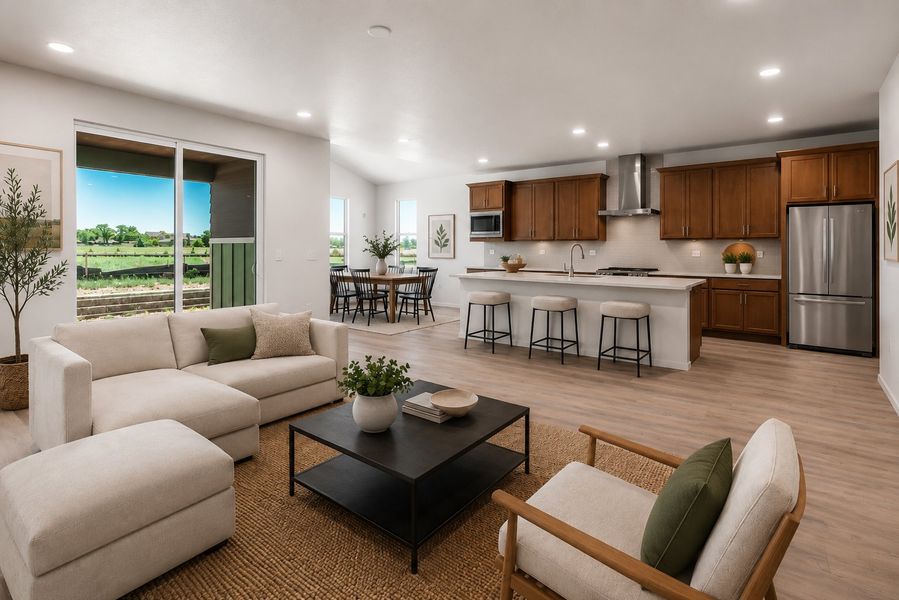 Furnished interior view inside a new home in Prairie Song, Windsor (Image 8). Furnished interior view inside a new home in Prairie Song, Windsor (Image 8).
