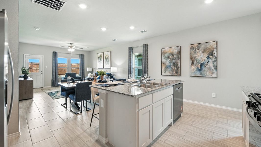 Furnished interior view inside a new home in Monarch at the Meadows, Ponder (Image 7).