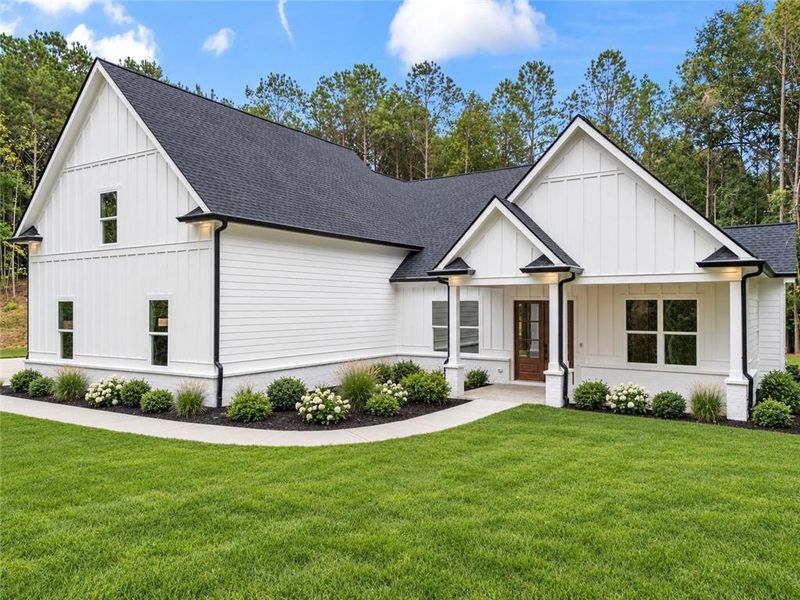 Front exterior of a new home in , Jasper, GA, highlighting curb appeal (Image 1). Front exterior of a new home in , Jasper, GA, highlighting curb appeal (Image 1).