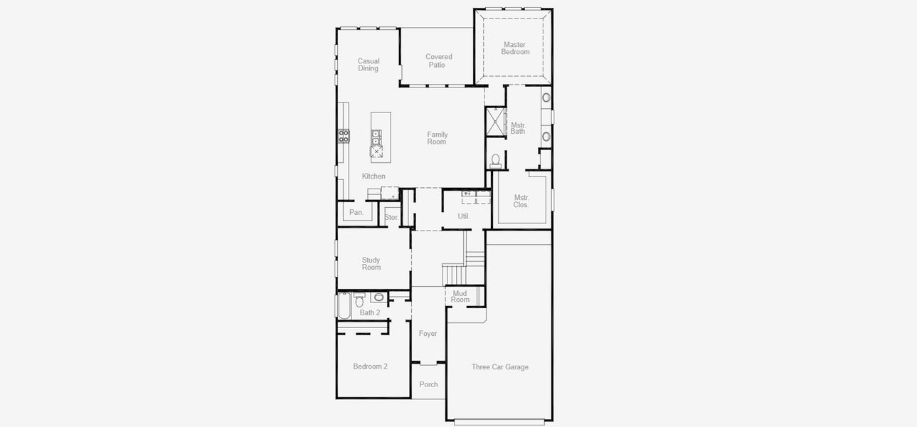 2D floor plan layout for the Schertz by Coventry Homes in The Parklands, Santa Clara, TX (Image 5).