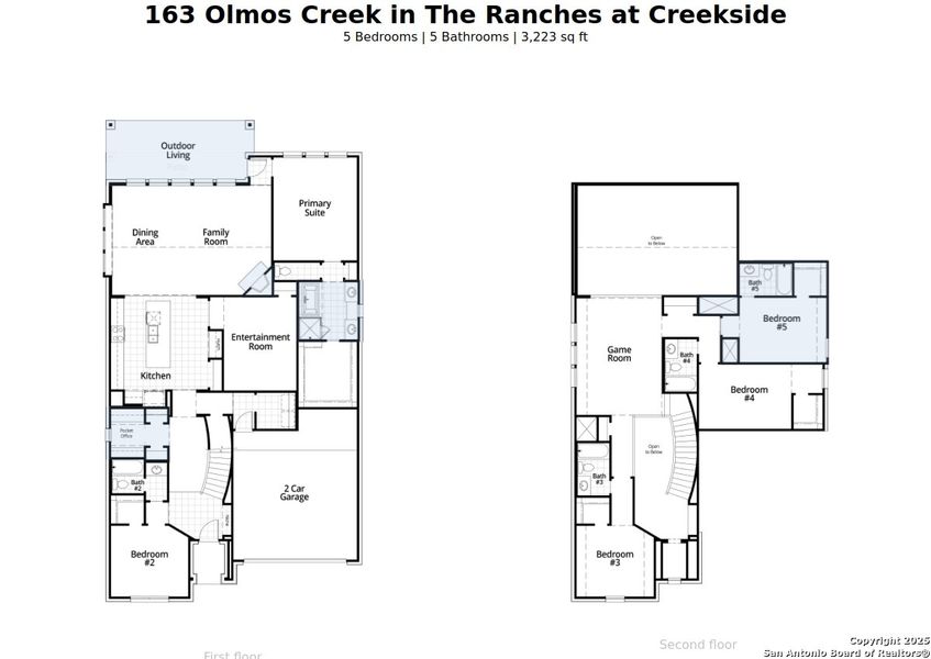 2D floor plan layout of this home in The Ranches at Creekside, Boerne, TX (Image 3). 2D floor plan layout of this home in The Ranches at Creekside, Boerne, TX (Image 3).