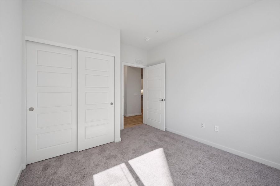 A room with white doors. A room with white doors.