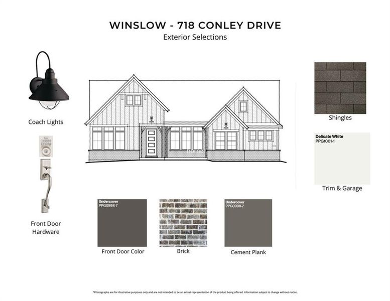 Sample of building materials used in homes in Governor’s Preserve, Canton (Image 4).