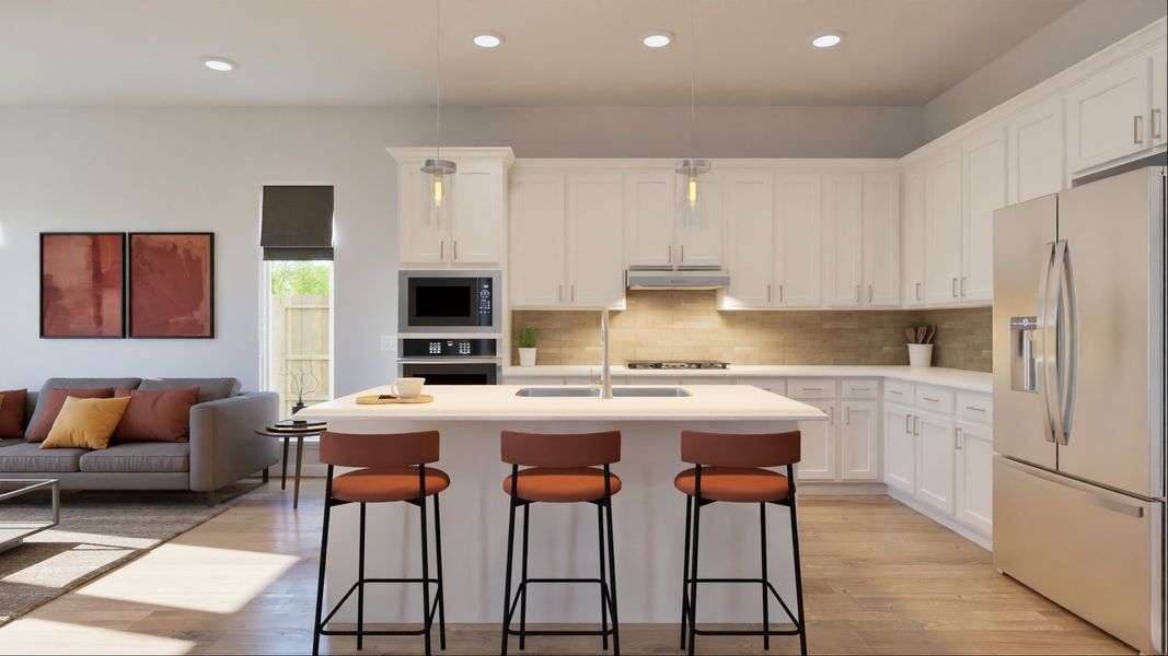Representative furnished interior of a home built from the Hannah by New Home Co. in Winfrey Estates, Tomball (Image 5).