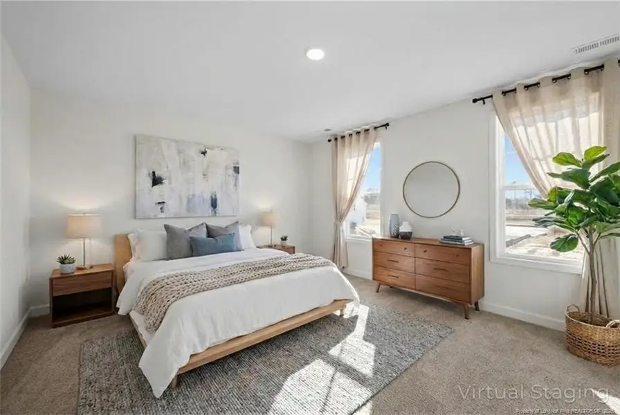 Primary suite - virtually staged