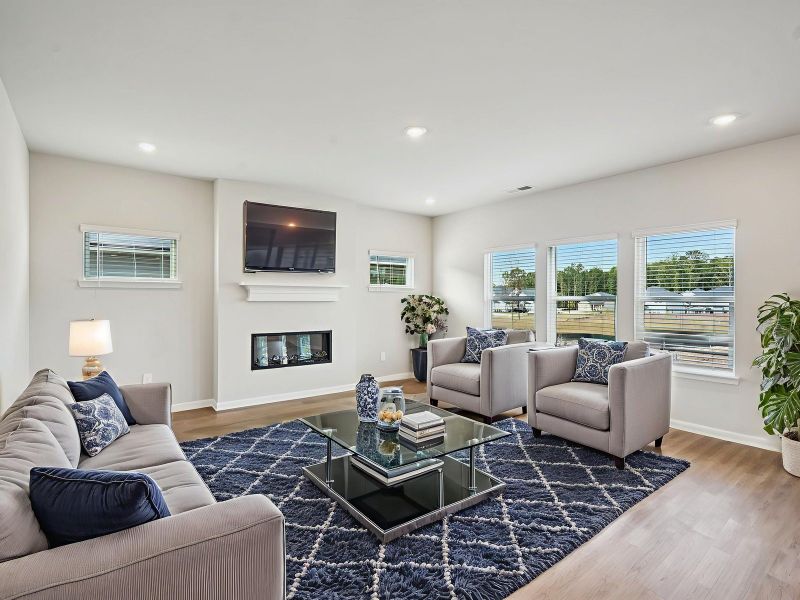 The Taylorsville floorplan with the Divine White interior package.