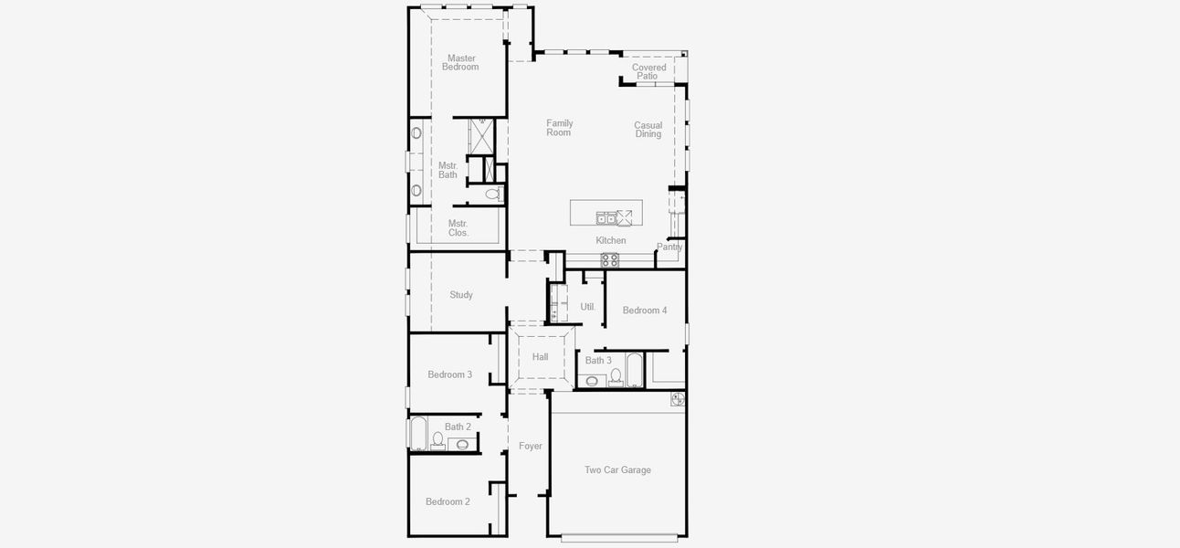 2D floor plan layout for the Somerset by Coventry Homes in 6 Creeks, Kyle, TX (Image 3).